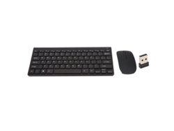 Combo De Teclado Y Ratón Inalámbricos 2.4g, Transmisión De 10 M, Diseño Ergonómico, Conexión Usb Plug And Play, Color Negro.