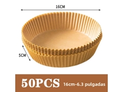 Tapetes desechables para freidora de aire, antiadherentes y ecológicos. MDUG (50 unidades, 16 cm de diámetro).
