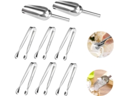 Pala profesional para alimentos, mango ergonómico, pala para hielo de acero inoxidable para uso en cocina multifuncional, material antioxidante, superficie pulida.