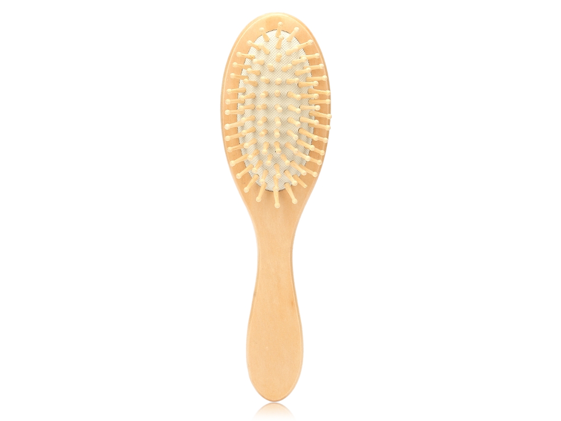 Peine De Madera Antiestático Paddle Cepillo De Pelo Para Cuidado Del Cuero Cabelludo Y Masaje Saludable (blanco)