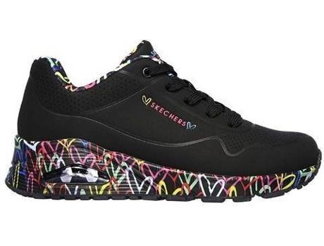 Botas SKECHERS Cuero Sintético Mujer (38 - Negro)