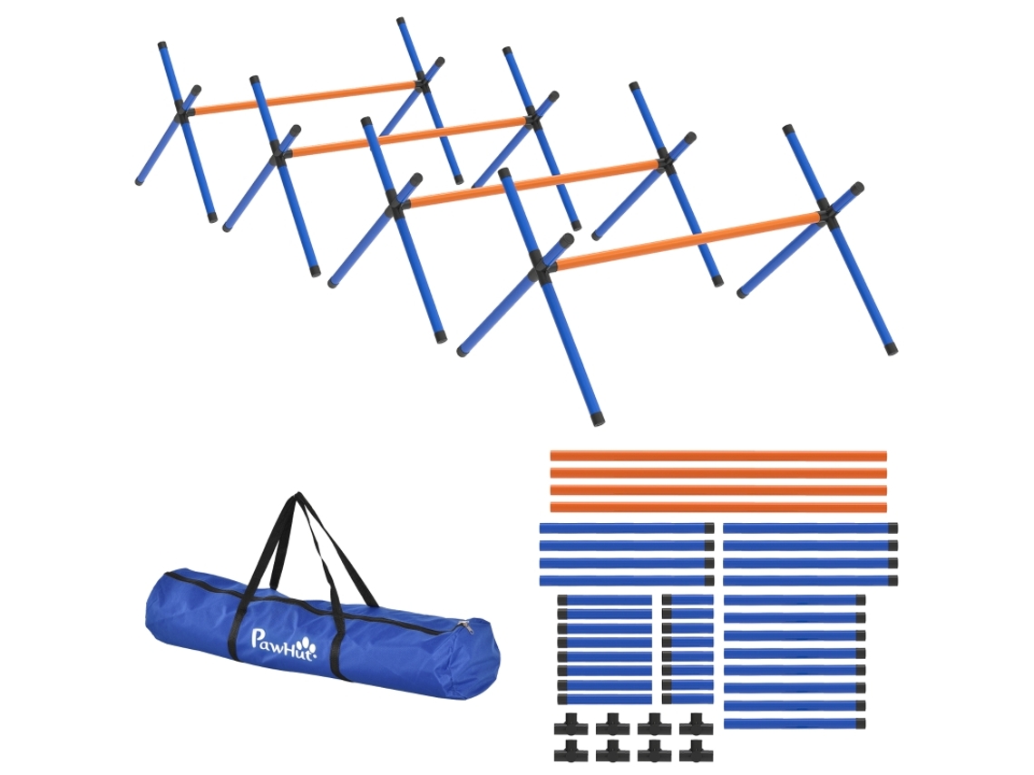 Kit De Agilidad Para Perros - 4 Piezas, Obstáculos, Bolsa Ajustable