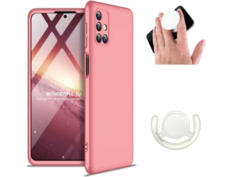Funda, Soporte y Popsocket Samsung M31s PHONESHIELD Slim Armor 360º Rosa
