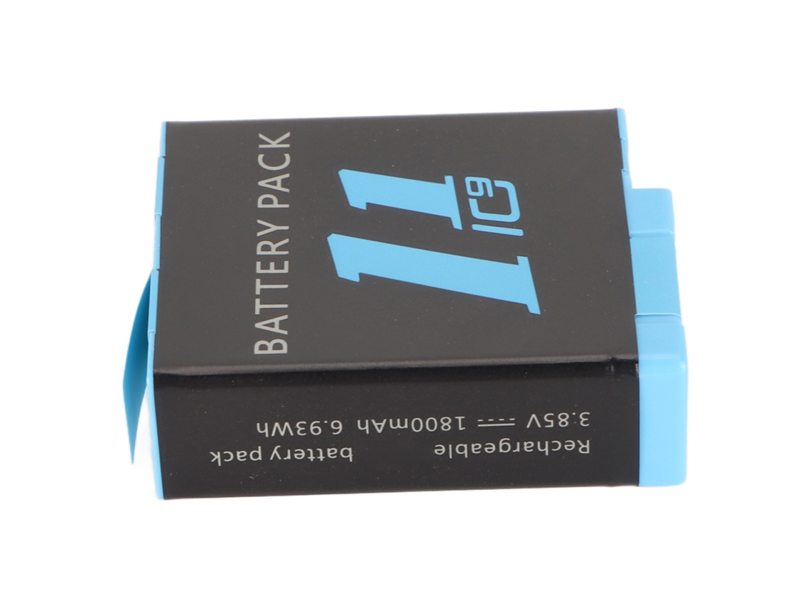 Batería recargable de iones de litio Mali de 1800 mAh para cámaras deportivas de acción con decodificación completa.