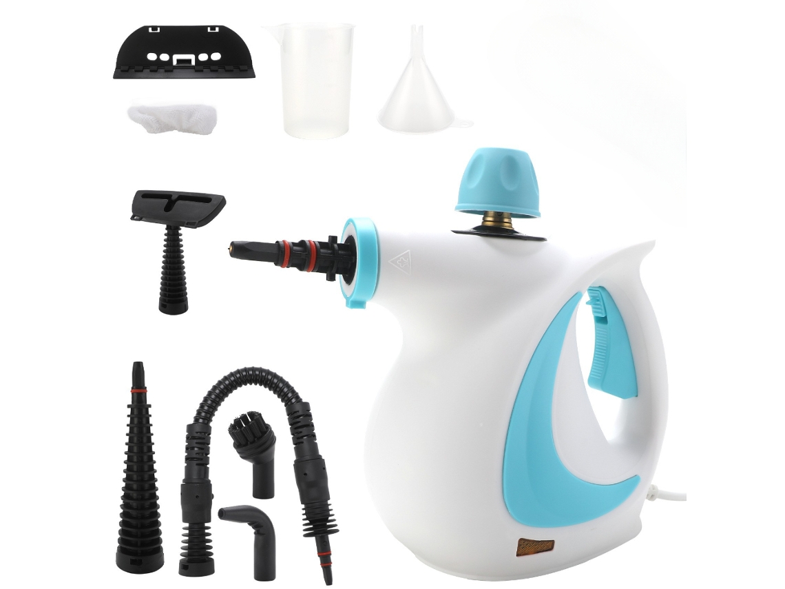 Limpiador a vapor de alta presión multifuncional de 1050 W, apto para descontaminación de humo de cocina y coche.