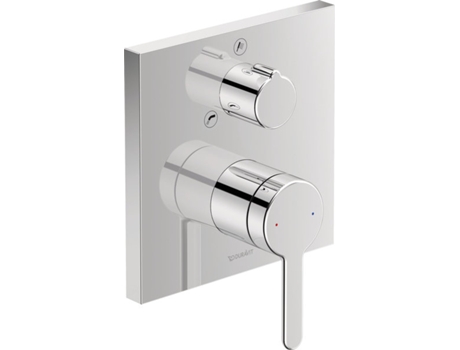 DURAVIT C.1 mezclador de baño oculto, rosa cuadrado, con válvula de desvío, C152100110