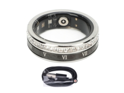 Anillo Inteligente Bt Acero Titanio Ip68 Resistente Al Agua Contador De Pasos Talla 11