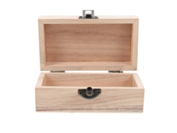 5 Cajas De Madera Sin Terminar Con Tapa Bisagra Para Organizar Pendientes Y Joyería Pequeña 12x7x5cm