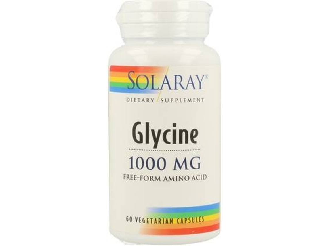 Complemento Alimentar SOLARAY Glycine (60 cápsulas vegetais de 1000mg)