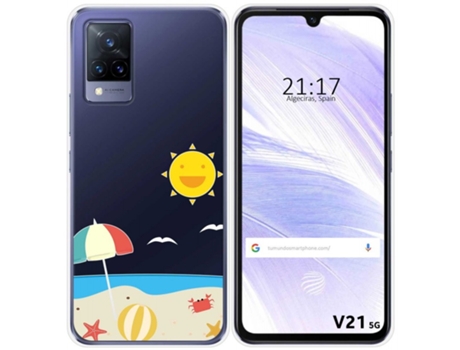 Carcasa Vivo V21 5G TUMUNDOSMARTPHONE Dibujos Transparente Multicolor