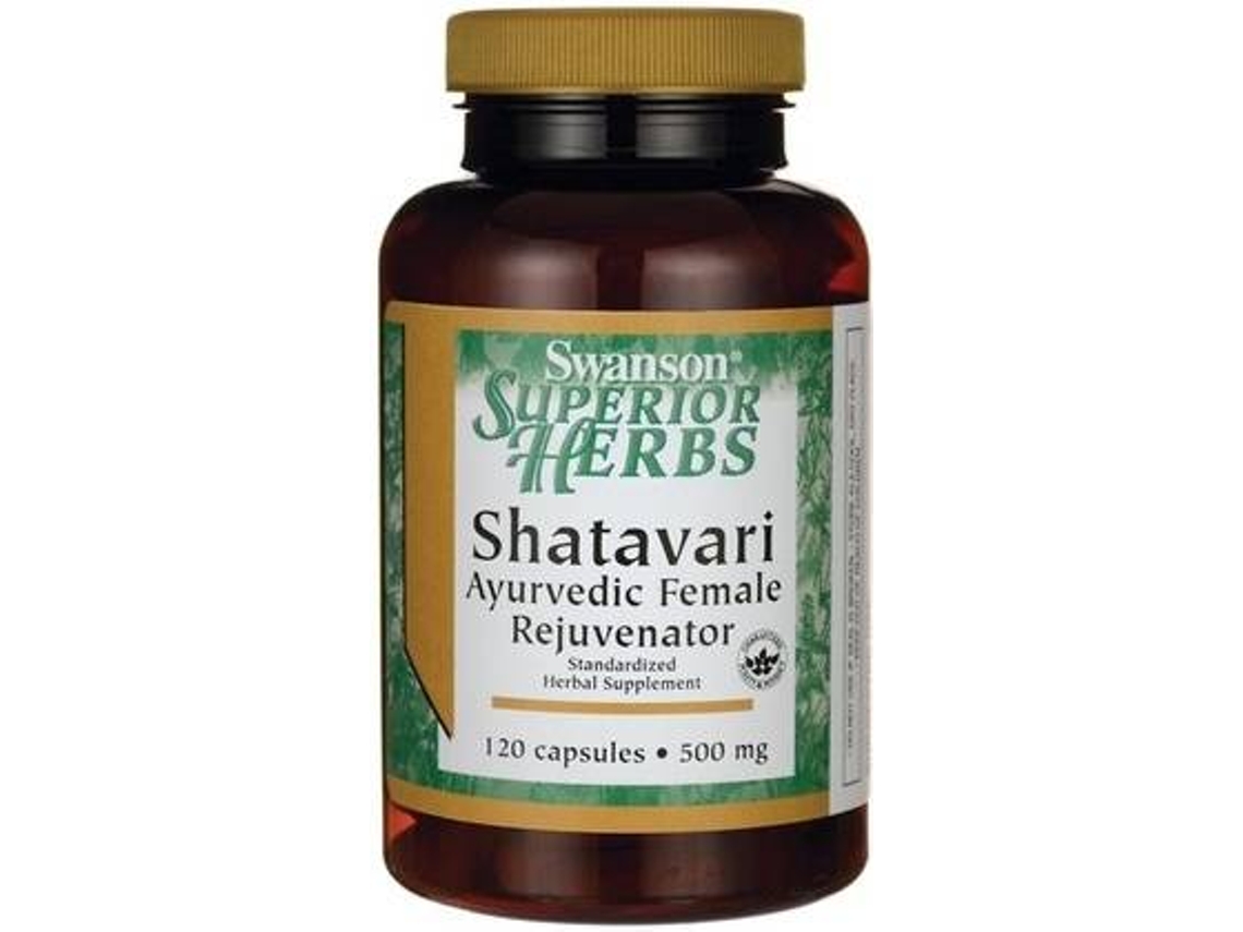 Complemento Alimentar SWANSON Extrato De Raiz De Shatavari De Ervas Superiores - Padronizado (120 cápsulas de 500mg)