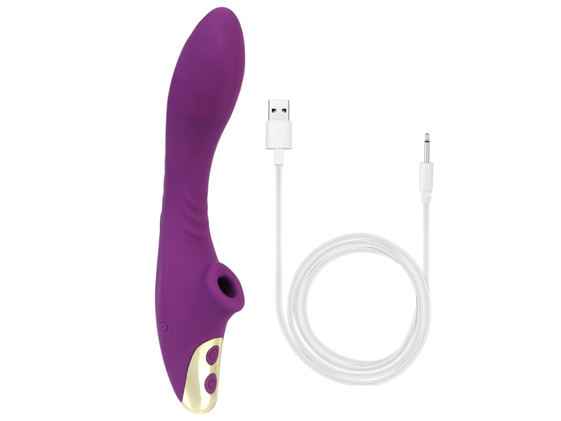 Vibrador de masaje de succión de silicona recargable con 9 modos para mujeres (púrpura) YIZHOOD