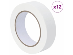 Juego de 12 cintas de enmascarar blancas de 30 mm x 50 m de papel EXCLUSIVAS DE LA CASA