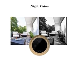 Mirilho Digital Con Cámara Y Timbre, Visión Nocturna, Pantalla Lcd, Gran Angular De 90° Para Seguridad Del Hogar.