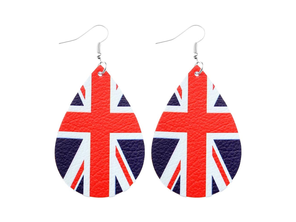 Pendientes Colgantes, Union Jack, Bandera Británica, Jubileo De La Reina, Festividades, Regalo, Ligeros, 6 Cm