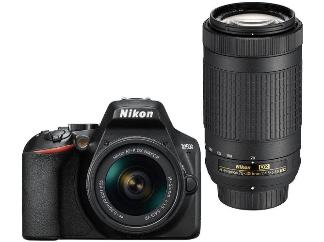 Kit Cámara Réflex NIKON D3500 + AF-P DX 18-55mm VR + AF-P DX 70-300mm VR