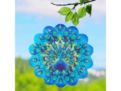 Molino de viento colgante 3D de acero inoxidable con forma de colibrí, esculturas de viento de 30 cm para decoración de interiores y exteriores.