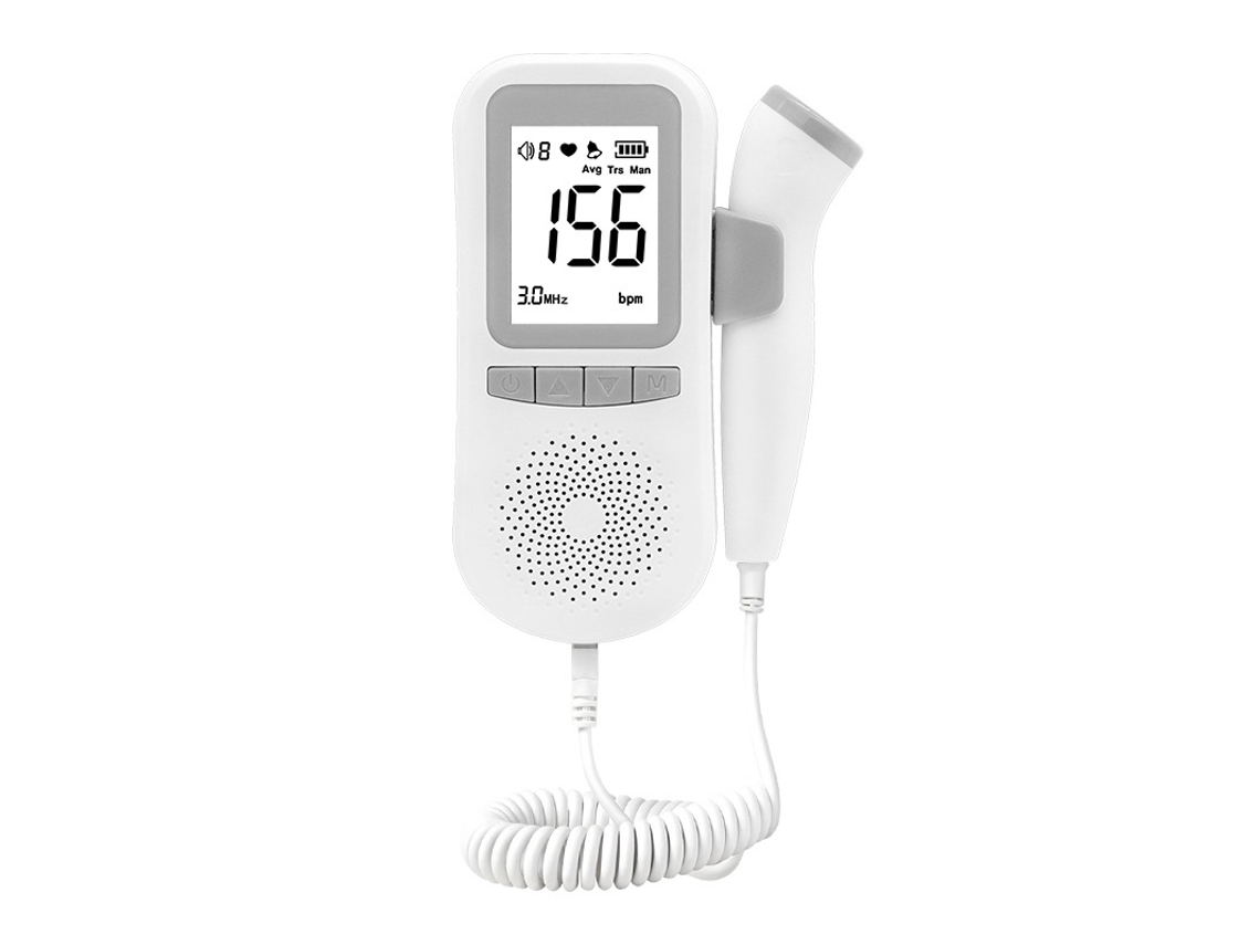 Doppler Fetal Bluetooth Para Mujeres Embarazadas, Detecta Los Latidos Del Corazón Del Feto A Través Del Teléfono Móvil, Color Gris.