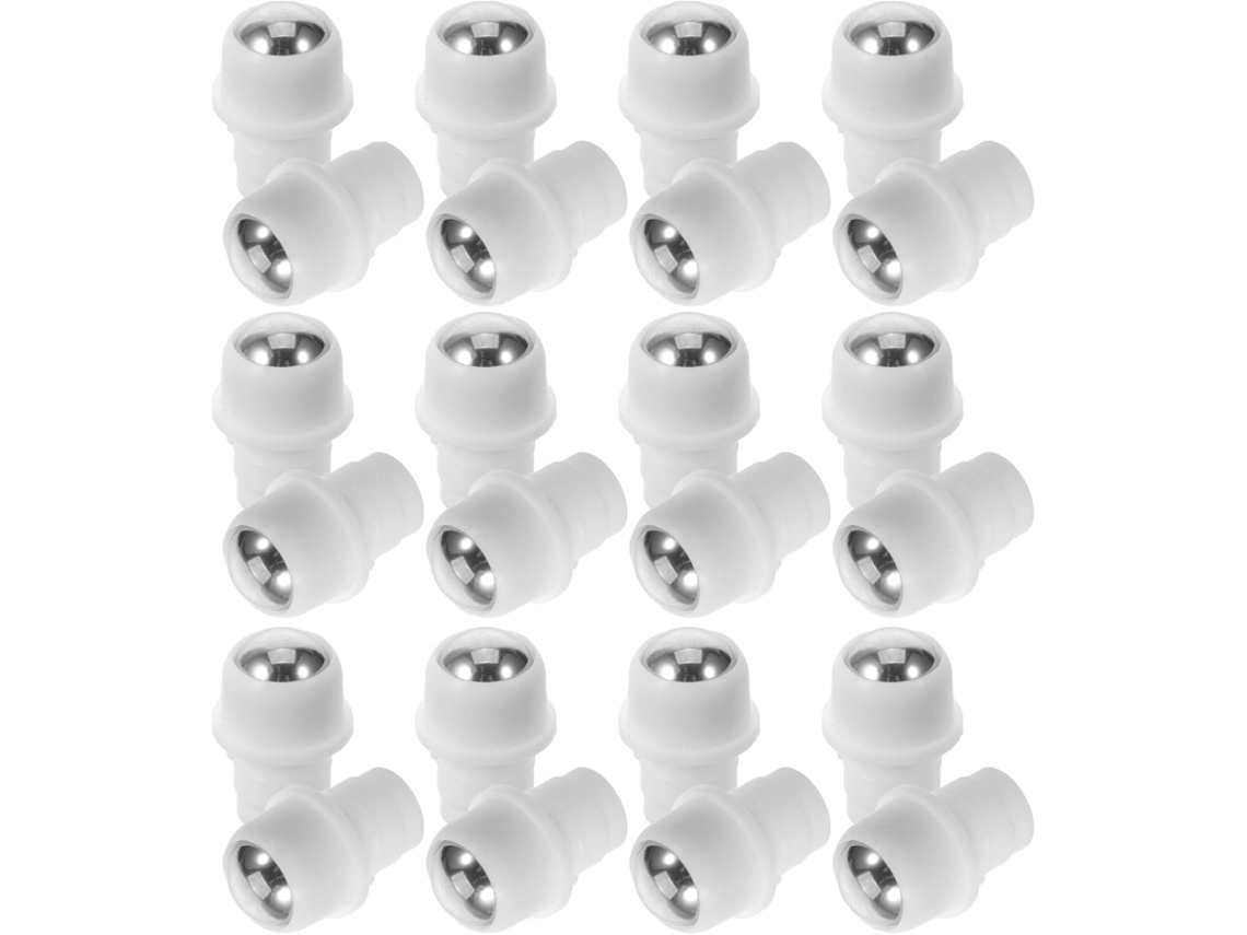 Paquete De 50 Tapones De Bola Recargables De Acero Inoxidable Grueso Con Aplicador Roll-on Para Botellas.