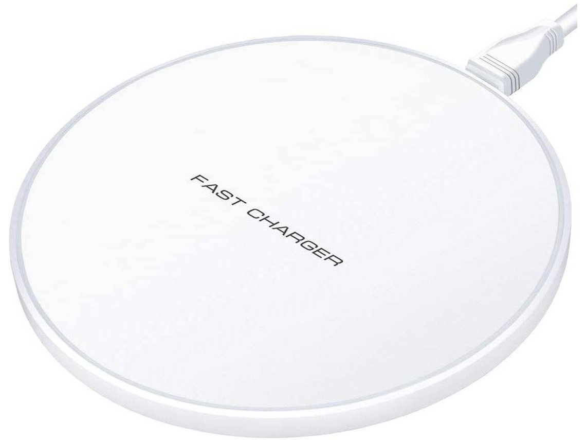 Cargador Inalámbrico Universal Almohadilla Carga Qi Inducción para iPhone 11 Pro/XS/12/XR/11/XS Max YIZHOOD Blanco