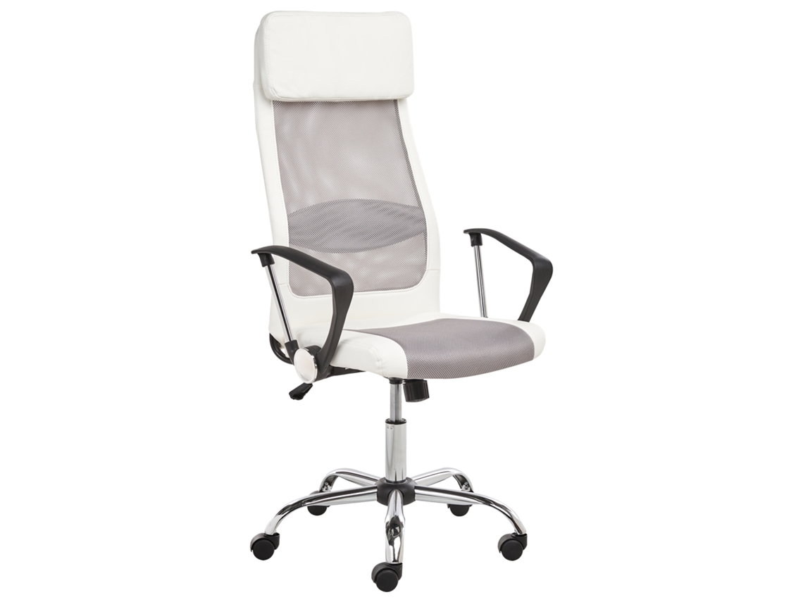 Silla de oficina BELIANI Pioneer de Piel sintética Blanco 63x63x126
