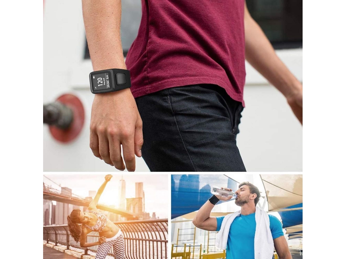 Pulsera De Silicona Negra Para Tomtom Adventurer/golfer/runner/spark Mm Negro