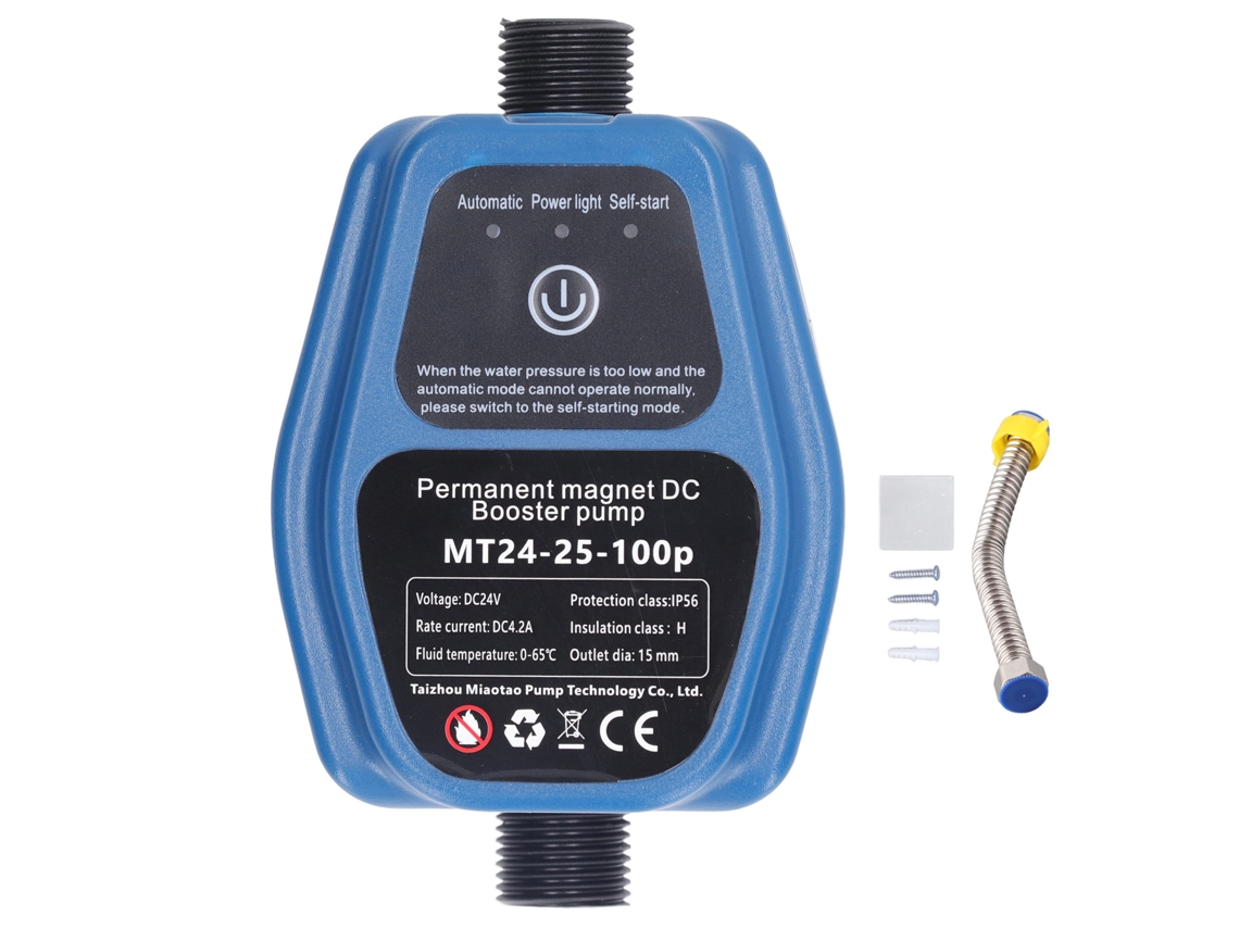 Bomba De Aumento De Pressão De Água 100w 24v 25l Ip56 Automática Para Chuveiro Com Plugue Uk 100-240v