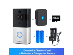 Timbre Inteligente Kerui Tuya 1080p Con Wi-fi, Intercomunicador Y Conexión Inalámbrica... Brilvibera_ptg
