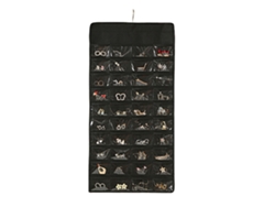 Organizador Joyas Colgar Gancho Giratorio Cremallera Seguridad RNEMITERY Negro (43x21x3cm)