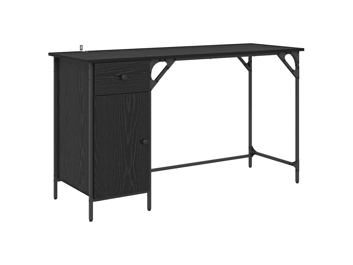 Escritorio | Mesa | Escritorio para ordenador Roble negro 131 x 48 x 75 cm