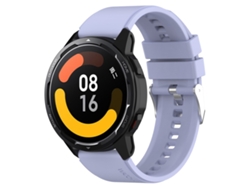 Bracelete Para Samsung Galaxy Watch 3 (41mm) - Silicone Com Cabeça Saliente - Fivela Prata (20mm) - Purple