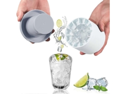 Moldes De Hielo De Silicona Con Tapa, Cubos Cilíndricos Fáciles De Desmoldar, Espacio Ahorrador Para Neveras, Regalo Práctico Blanco