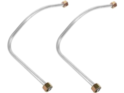 Tubo de escape de aluminio de 2 piezas para compresor de aire, ideal para talleres y uso industrial. F Gokoco