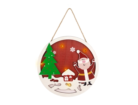 Árbol de Navidad TUSERXLN Placa Papá Luz Madera Marrón