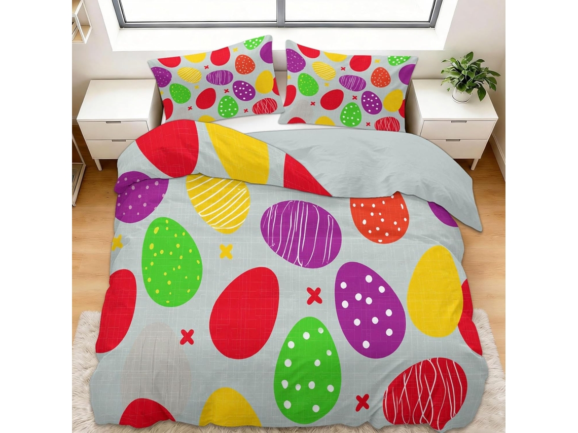 Juego Funda Nórdica Estampado Ropa Cama Almohada Funda Ropa Juego 220x240 Cm 65x65 220 X 240 65