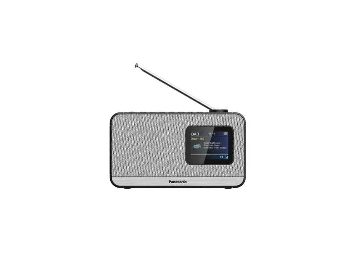 Radio portátil Fm/DAB+, Tecnología Bluetooth, 3 Watts de potencia, LCD retroiluminado PANASONIC de tela