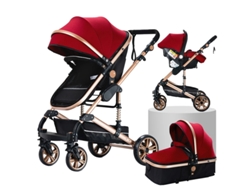 Cochecito de bebé, diseño ligero, plegado compacto, Xr003-rojo