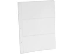 Monedero De Pvc Blanco, 10 Páginas, 3 Agujeros, Protector Bancario