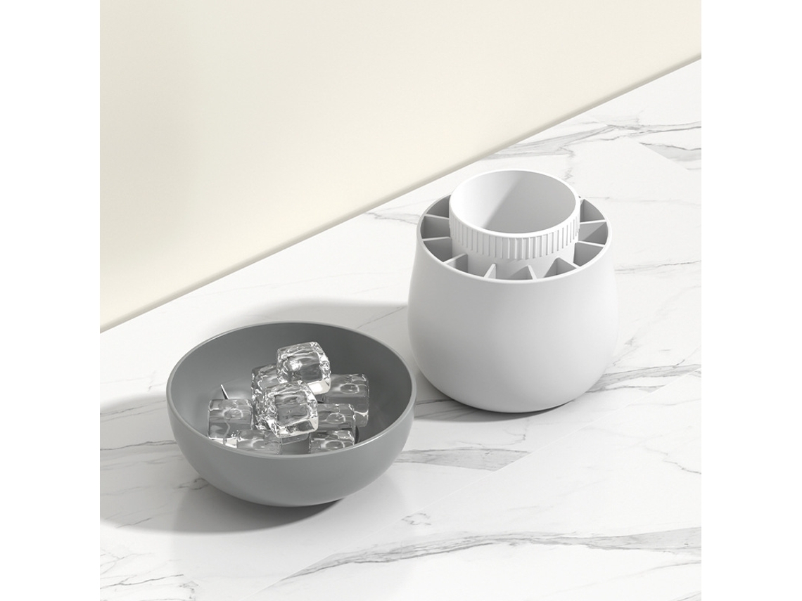Moldes de silicona extraíbles para cubos de hielo con forma de hongo y tapa para bebidas, vino, cerveza y whisky, Gusshious (gris)