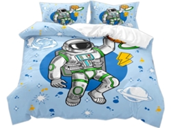 Juego de ropa de cama infantil de microfibra con funda de almohada de 200x200 cm.