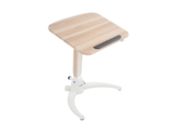 Escritorio de oficina móvil, altura ajustable, diseño compacto, madera OEM
