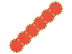 Camino De Mesa Navideño Con Flores Navideñas Para La Decoración Festiva Del Hogar Y Del Restaurante.