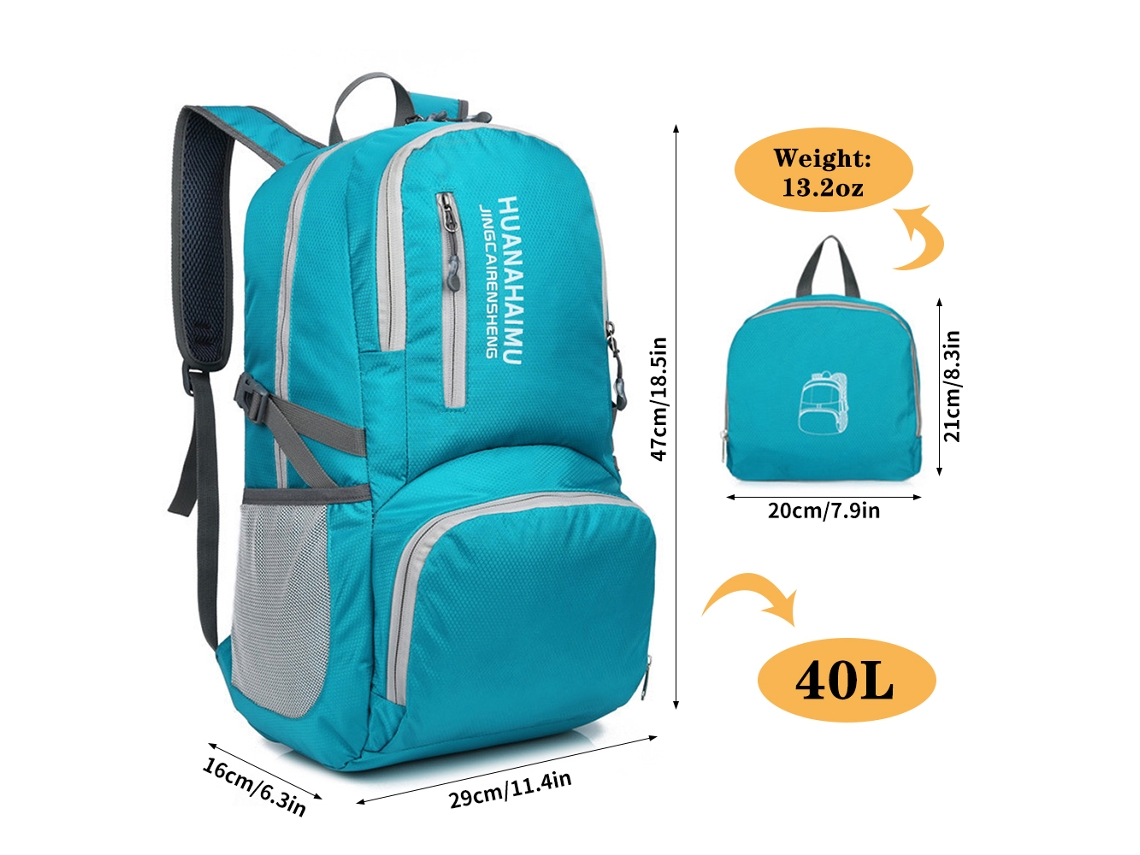 Mochila Ligera, Plegable E Impermeable Para Viajes Y Senderismo, Apta Para Hombres Y Mujeres.