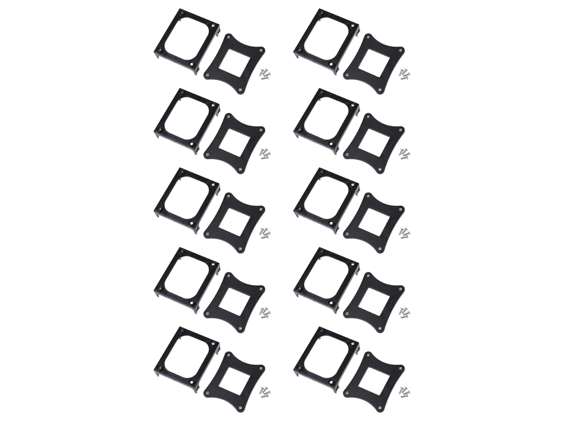 10 Ventiladores De Cpu De Plástico Negro Con Soporte Para Socket 478
