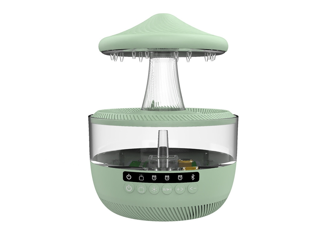 Humidificador con forma de hongo, difusor de aroma y altavoz Bluetooth Cuich (verde)