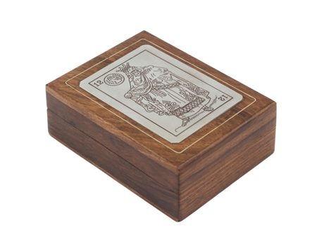 Juego Cartas Marrón de Madera 4*9*12cm Juego mesa - Cartas BY SIGRIS