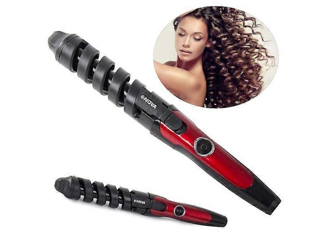 Nueva Plancha De Pelo Alisadora De Cerámica En Espiral, Color Negro-burdeos, 120-200 °c, 35 W, Ce