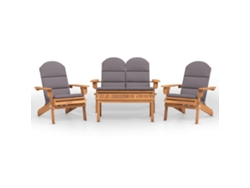 Conjunto 4 de muebles de jardín Adirondack VIDAXL madera acacia