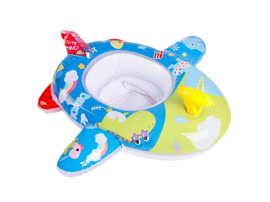 Flotador De Piscina Con Forma De Avión De Dinosaurio Con Asiento, Apto Para Niños De 1 A 5 Años, Azul Siurn