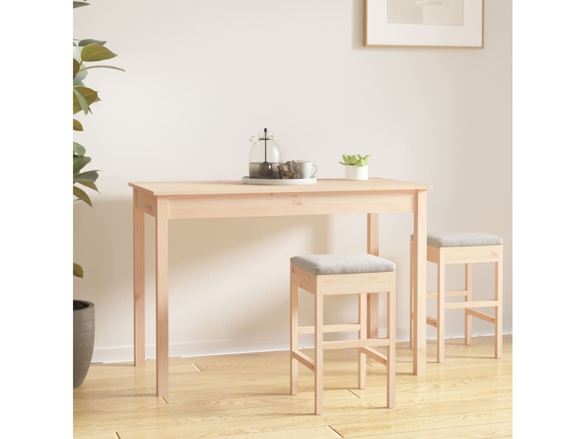 Mesa de comedor de madera maciza de pino de 110 x 55 x 75 cm, DKD HOME DECOR